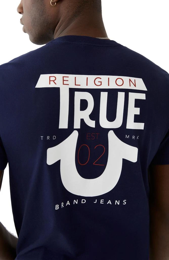 True Religion Chest Logo Cotton Crew Neck T-Shirt 2