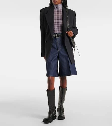 AGOLDE Nolan high-rise denim Bermuda shorts 2
