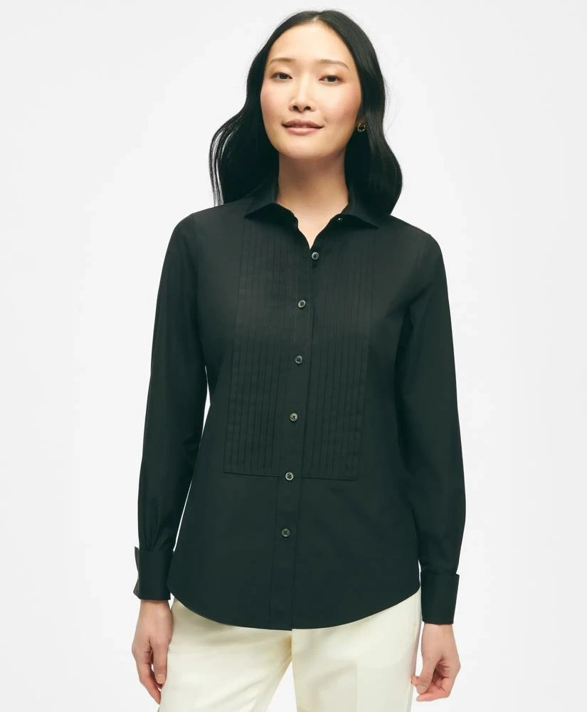 Brooks Brothers Black Fleece Pleated Tuxedo Shirt in Sea Island Cotton 1