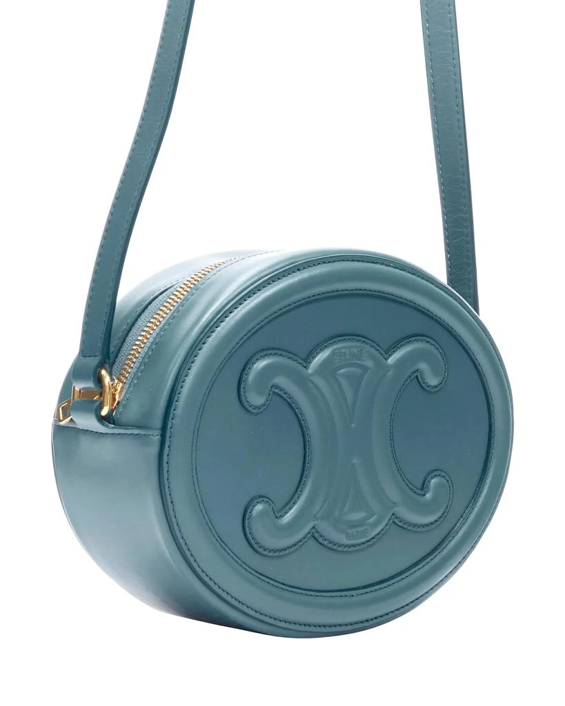 Celine new CELINE 2023 Oval Purse blue leather Triomphe logo crossbody bag 3