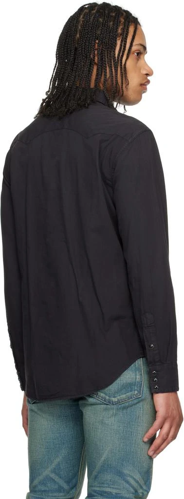RRL Black Slim Fit Twill Western Shirt 3