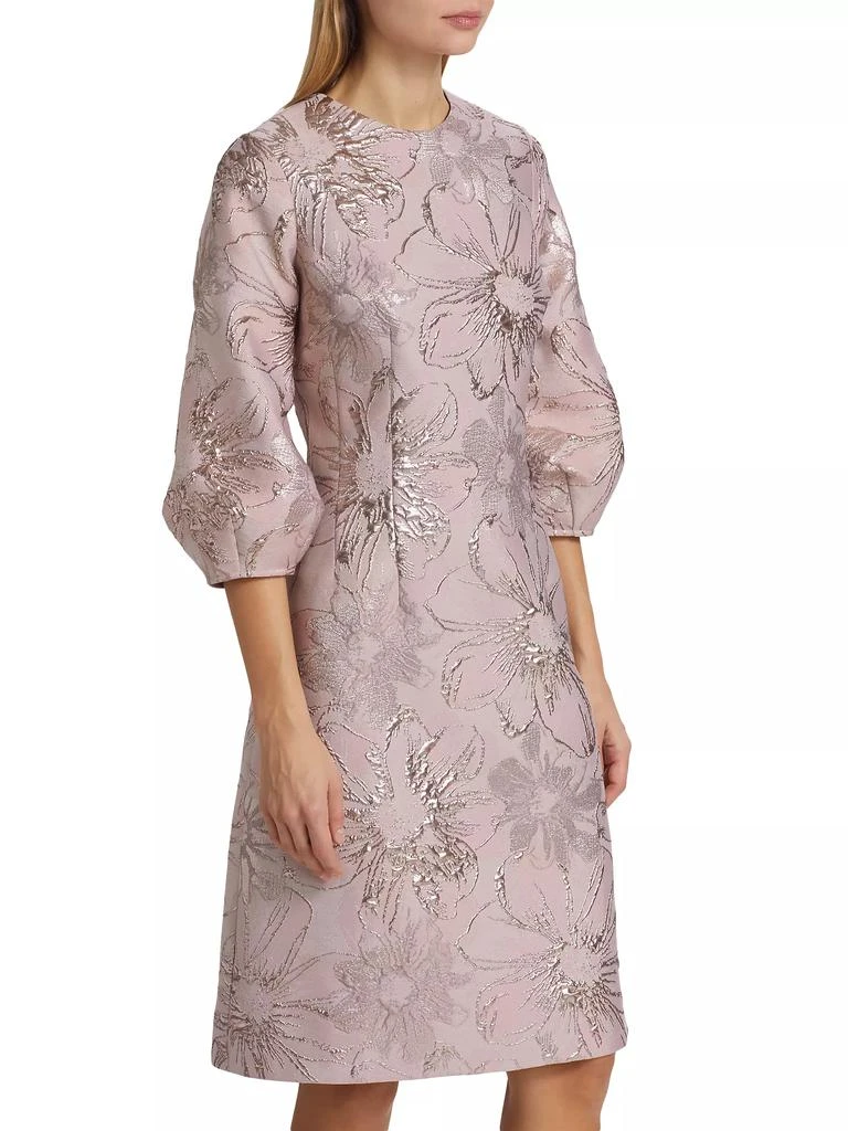 Teri Jon Floral Jacquard A-Line Dress 4