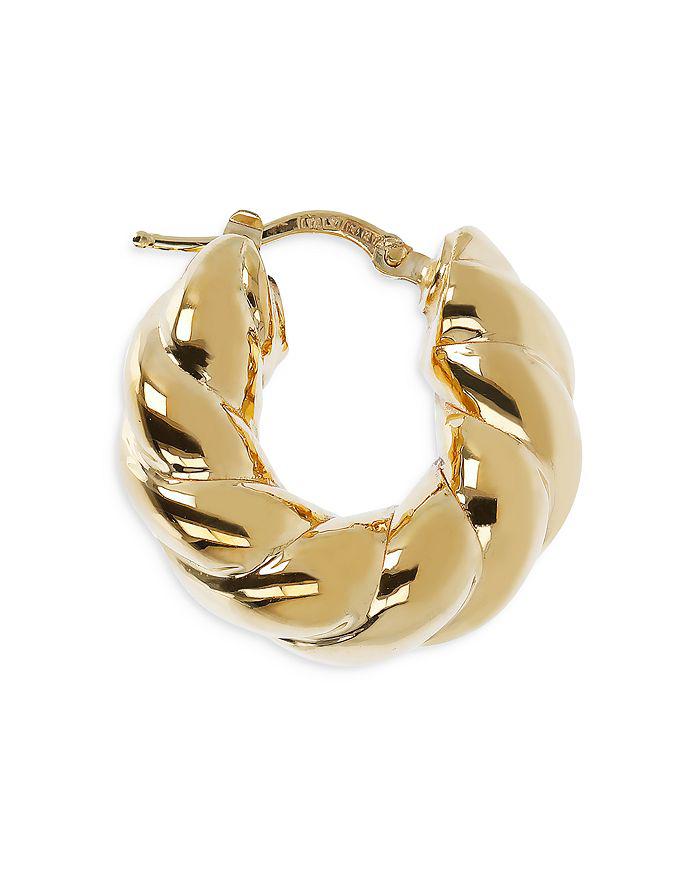 Bloomingdale's 14K Yellow Gold Ribbed Hoop Earrings