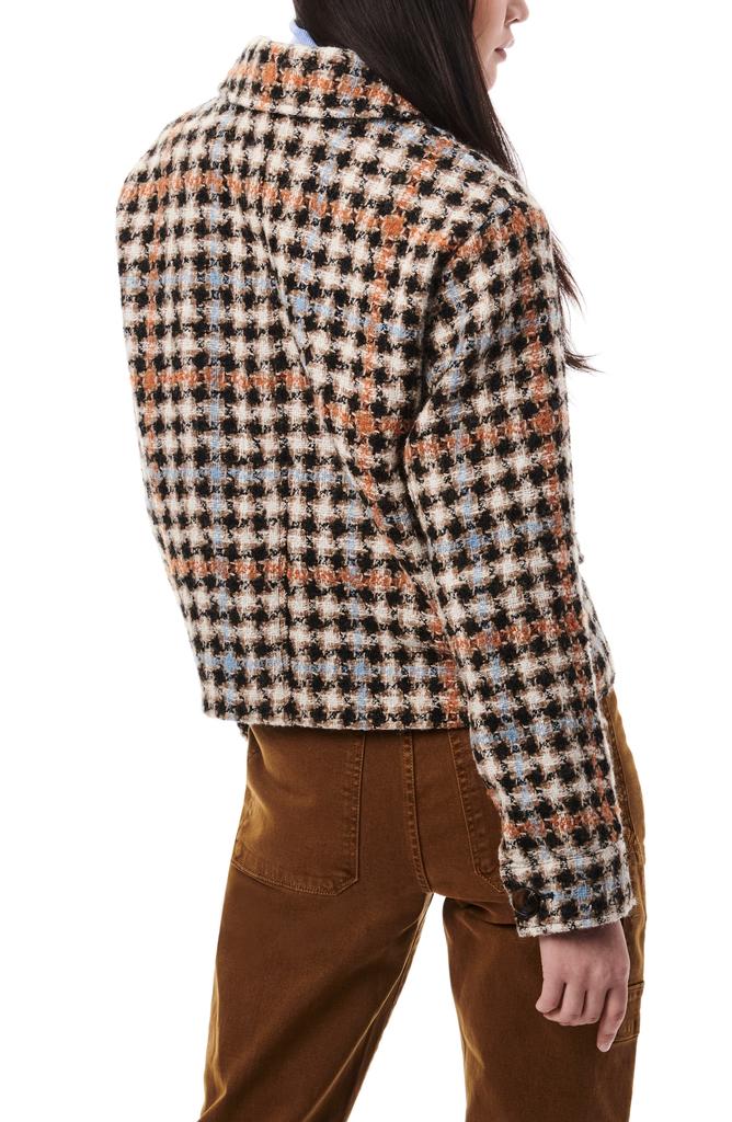 Bernardo Houndstooth Tweed Trucker Jacket