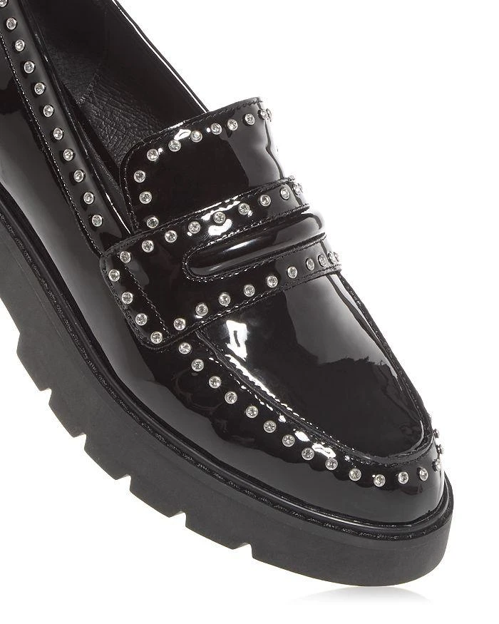 Sanctuary Women's Westside Party Embellished Platform Penny Loafers 5