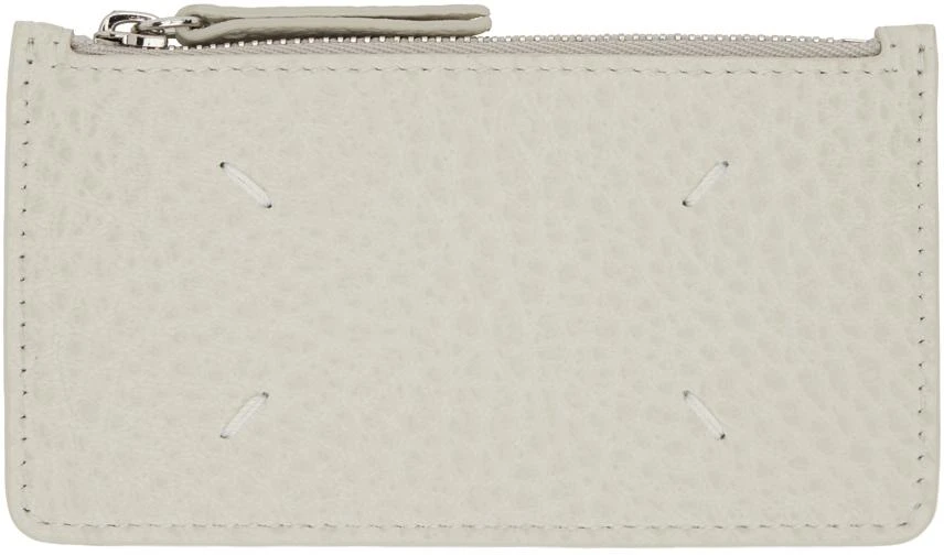 MAISON MARGIELA Gray Four Stitches Card Holder 1