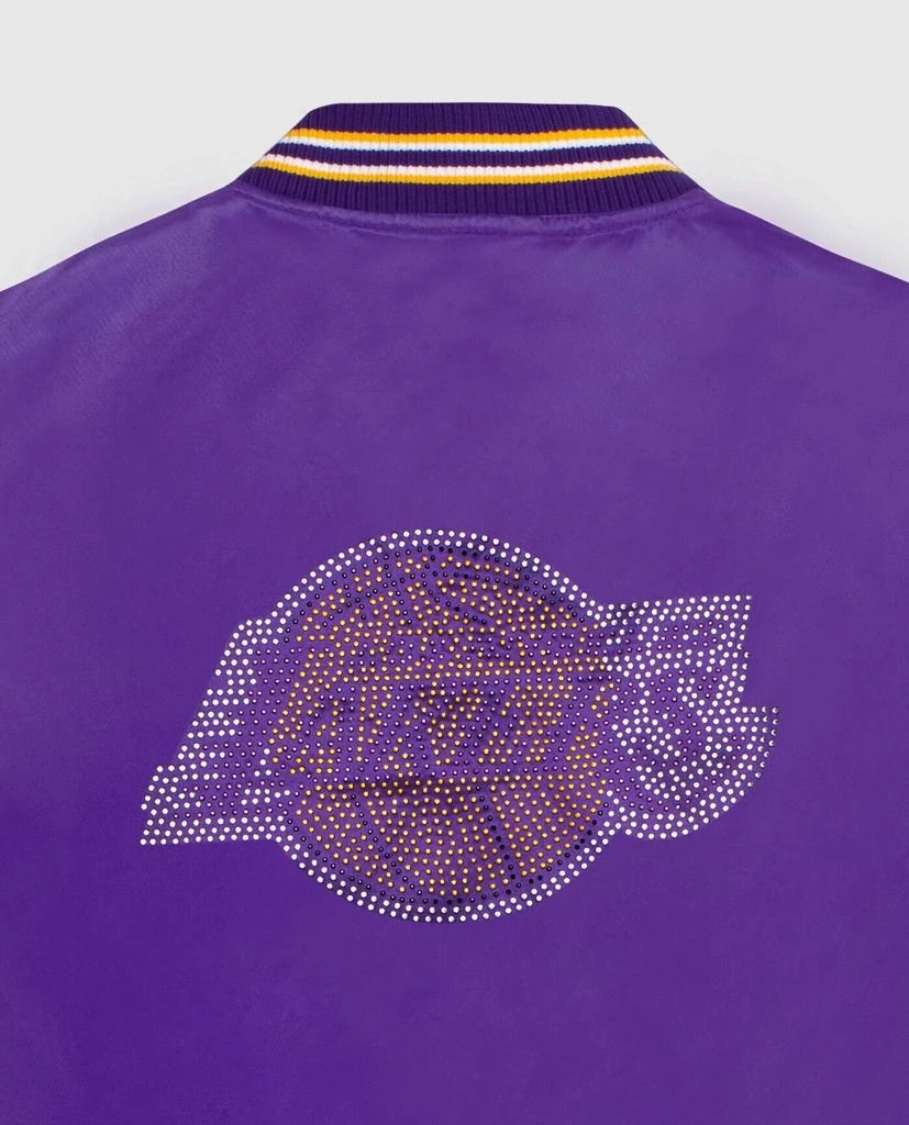 Starter Starter - Women's Los Angeles Lakers Satin Full Snap Jacket 4