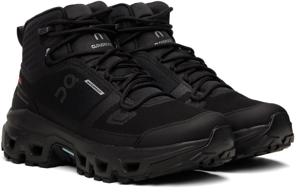 On Black Cloudrock Mid Waterproof Sneakers 4