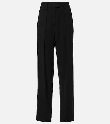 Brunello Cucinelli High-rise gabardine wide-leg pants 1