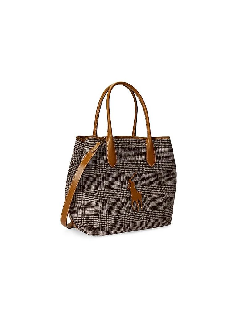 Ralph Lauren Wool Glen Plaid Medium Tote Bag 6