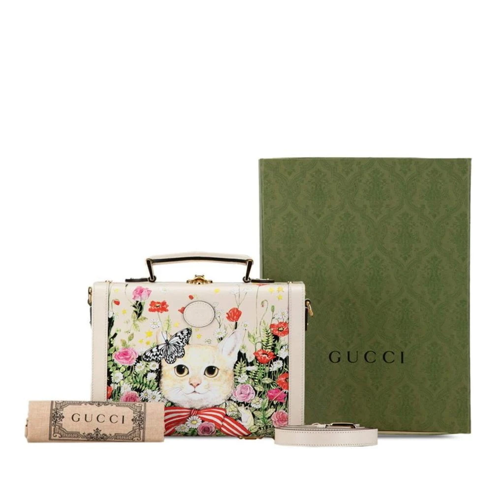 Gucci Gucci Ivory Multicolor Leather Trunk Case 8