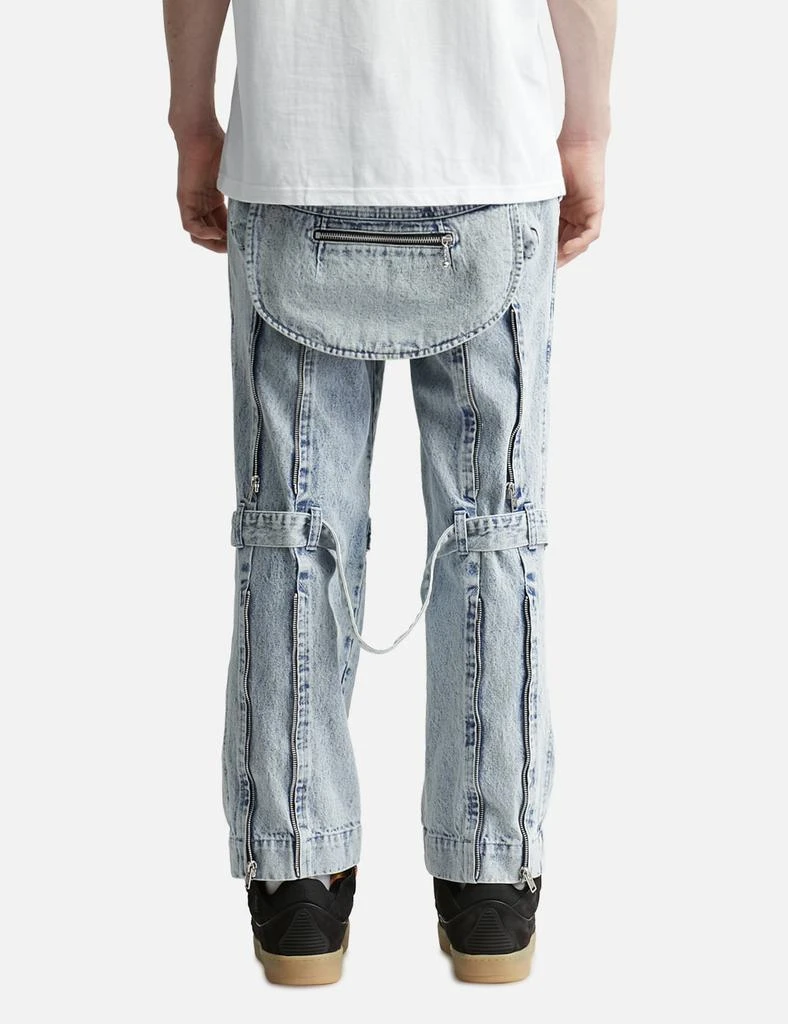 99%IS- DENIM WASHED BONDAGE PANTS 4