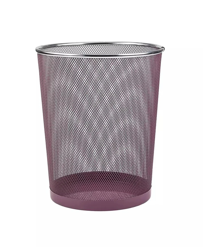 Trio Essentials 10 Liter Mesh Waste Basket Can for Garbage, Round Open Top Trash Can for Office, Bathroom, Bedroom, Kitchen