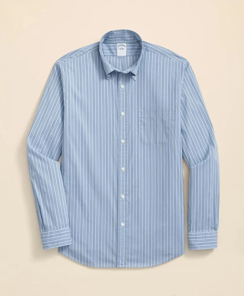Brooks Brothers Performance Series Stretch Polo Button-Down Collar, Striped Sport Shirt