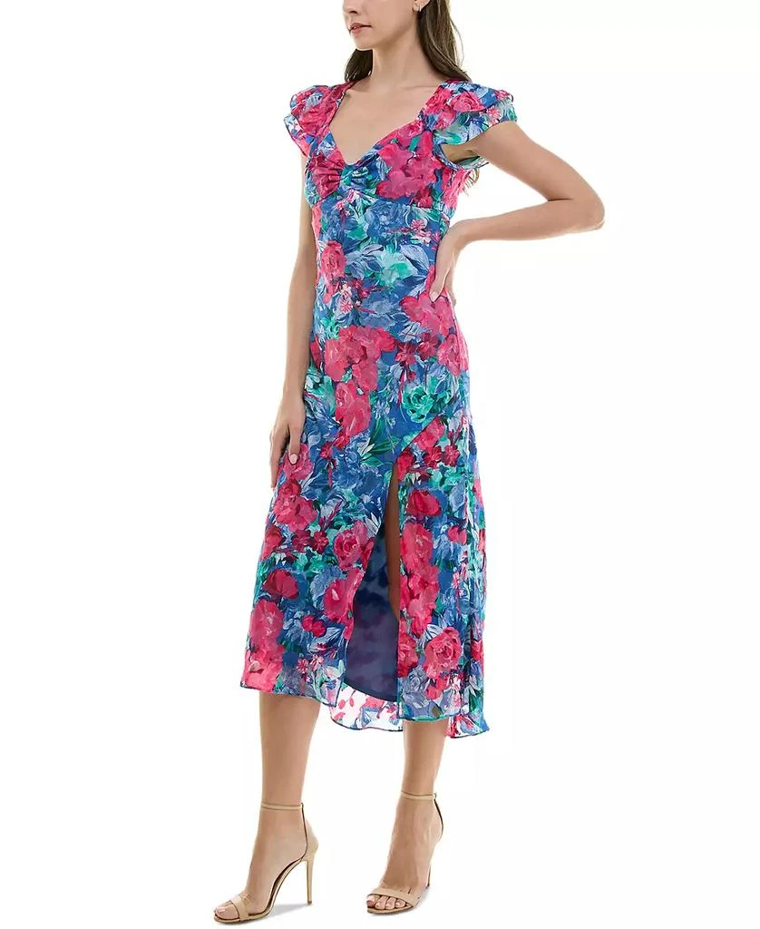 BCX Juniors' Floral Jacquard Midi Bodycon Dress 3