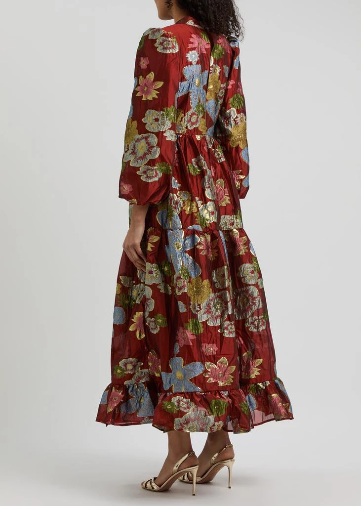 Sister Jane Ruby floral brocade maxi dress 3