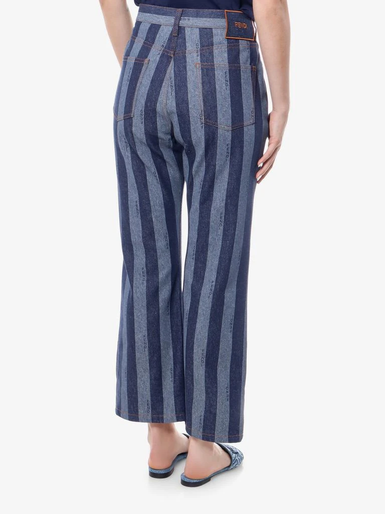 Fendi Cotton jeans with pequin stripes 4