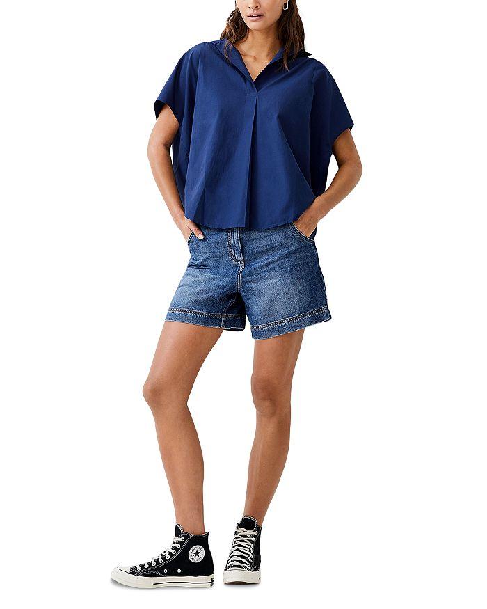 French Connection Collared High Low Shirt