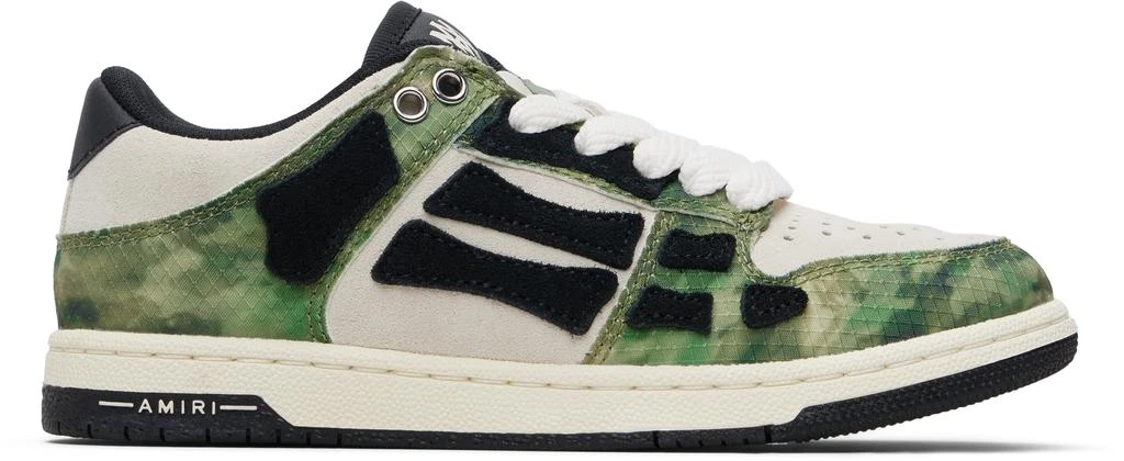 AMIRI Kids Khaki 
White Camo Skel Top Low Sneakers