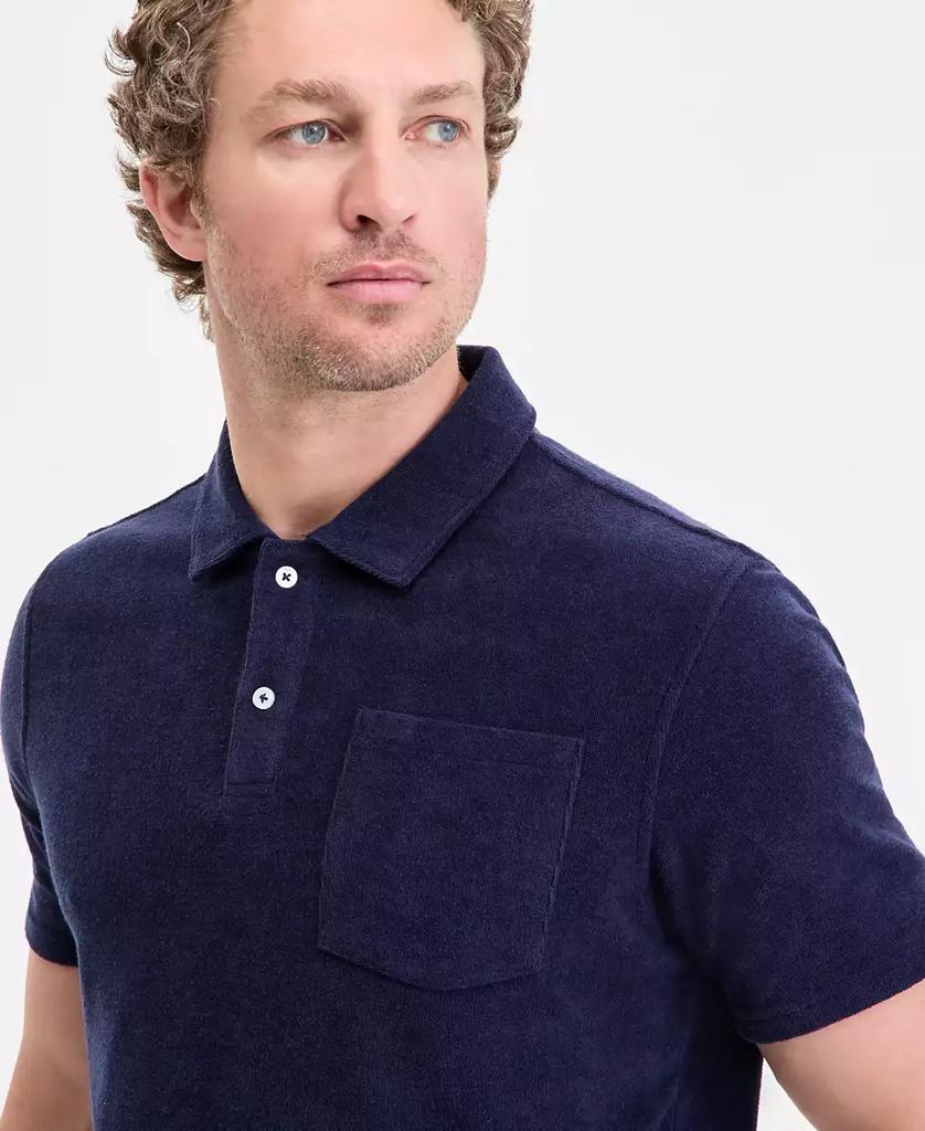 Club Room Men's Solid Terry Cloth Short-Sleeve Polo Shirt, Exclusively at Macy's