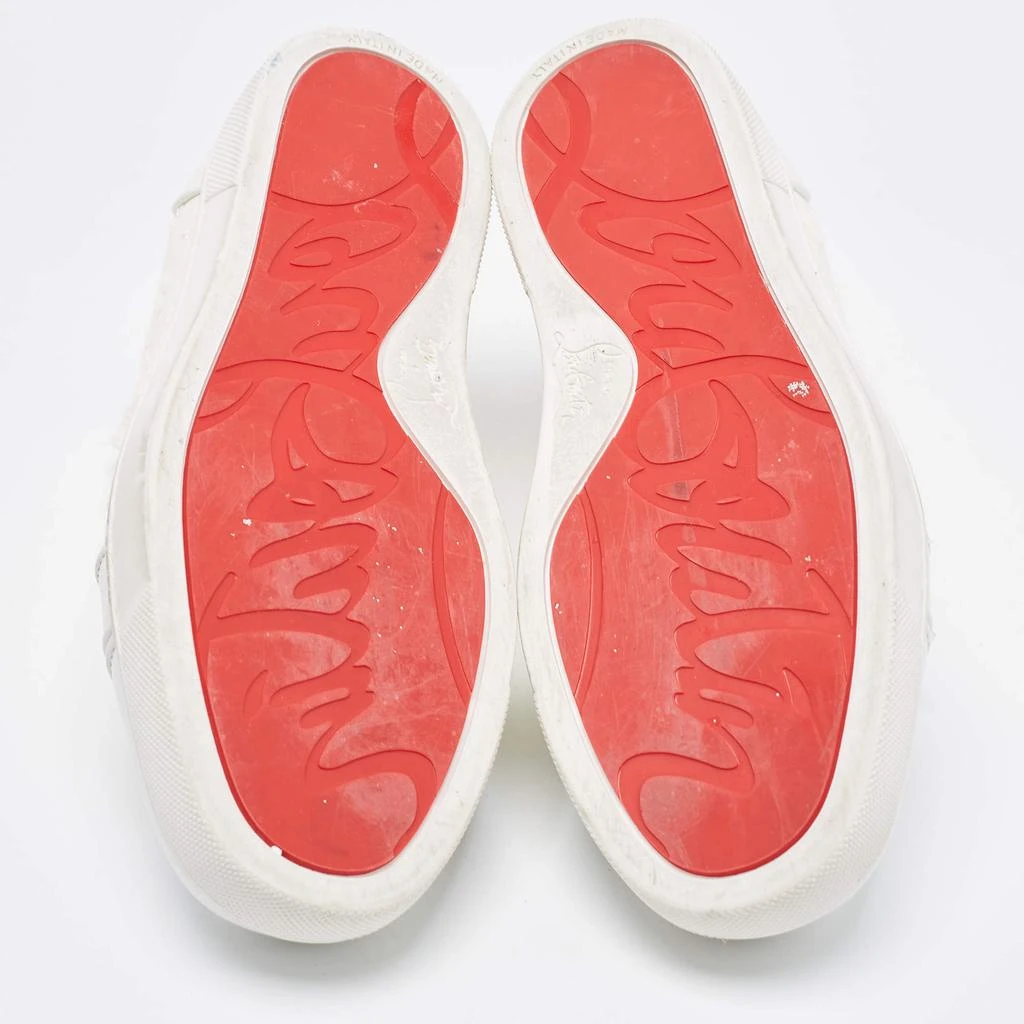 Christian Louboutin Christian Louboutin White Fabric And Leather Vieira Orlato Trainers Sneakers Size 36.5 6