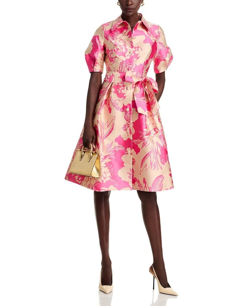 Teri Jon Floral Embossed Dress 3