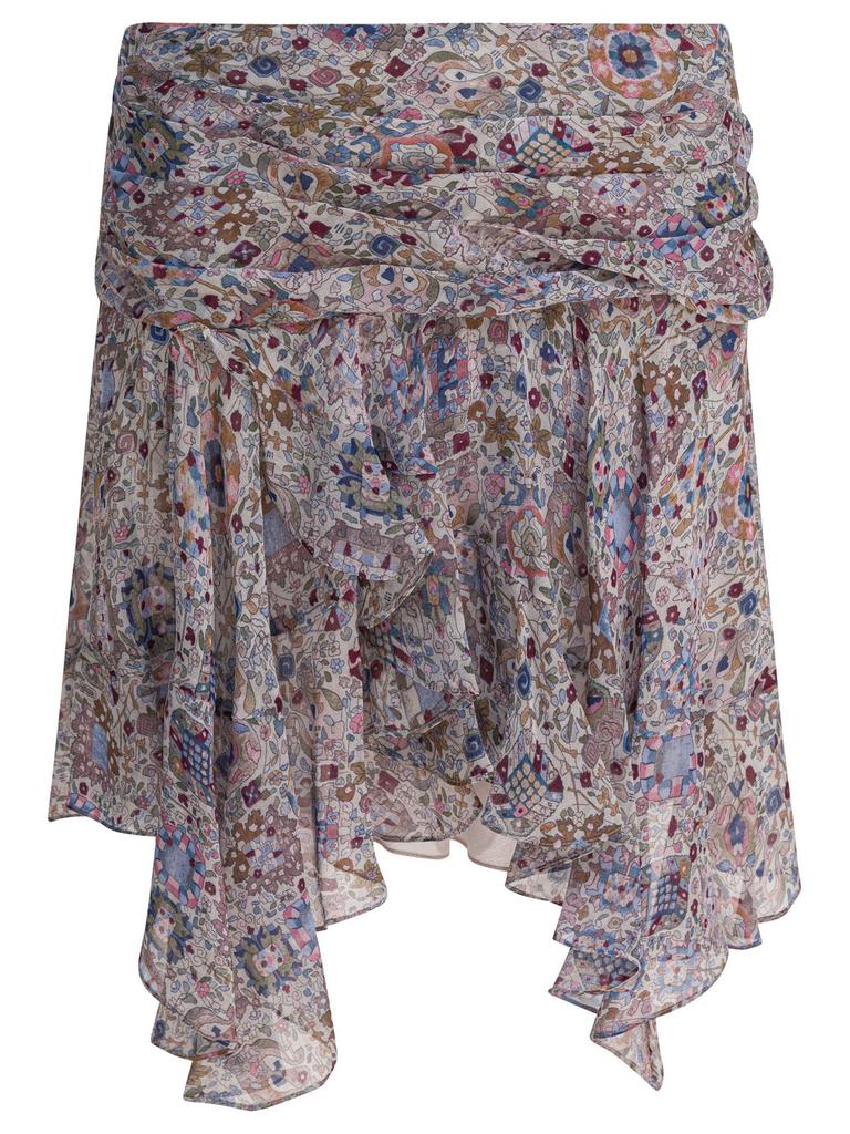 Isabel Marant Étoile Isabel Marant Étoile Patterned Asymmetric Mini Skirt
