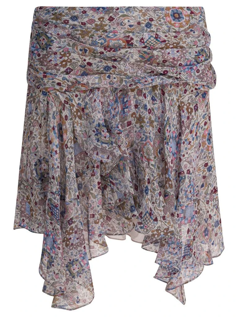 Isabel Marant Étoile Isabel Marant Étoile Patterned Asymmetric Mini Skirt 1