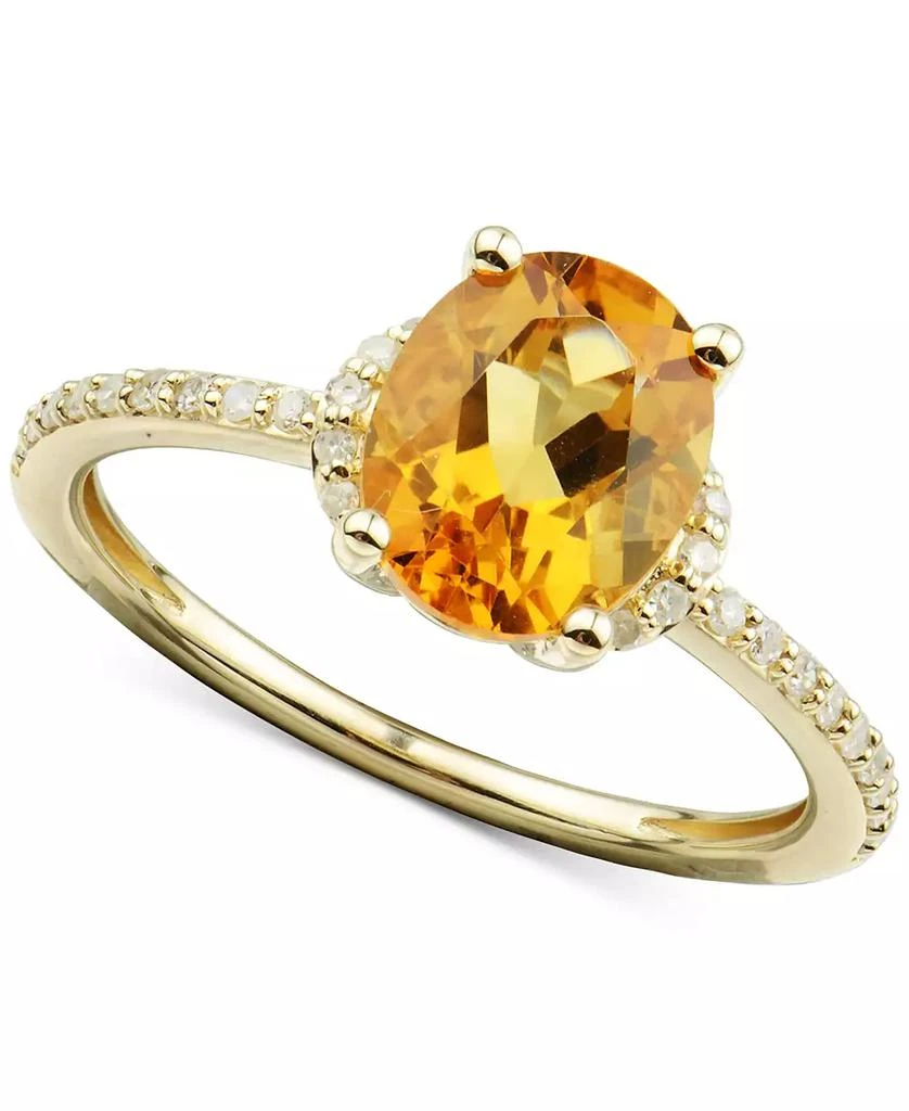 Macy
s Citrine (1-5/8 ct. t.w.) 
Diamond (1/8 ct. t.w.) Ring in 14k Gold
