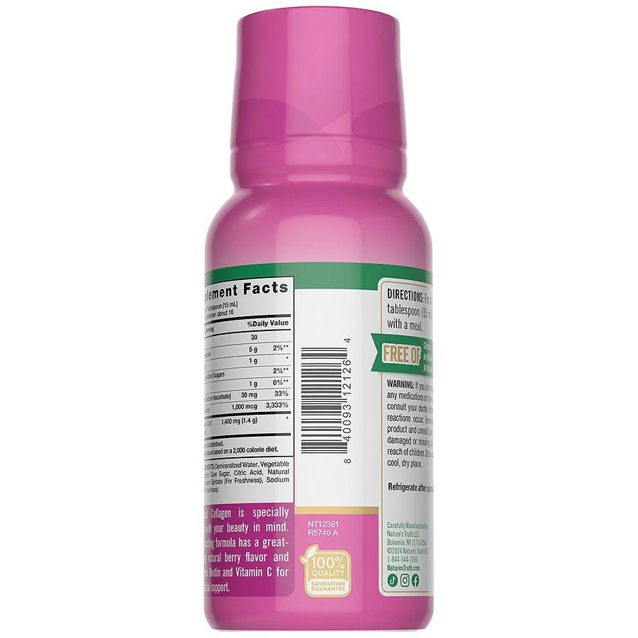 Nature's Truth Premium Liquid Collagen with Biotin + Vitamin C 4