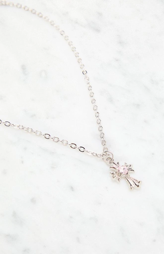 LA Hearts Cross Heart Layered Necklace 5