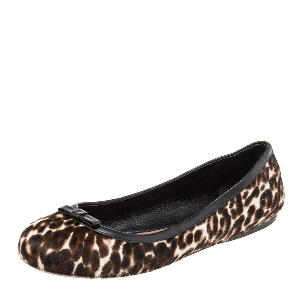 Alaïa Alaia Beige/Black Pony Hair And Leather Ballet Flats Size 36.5 1