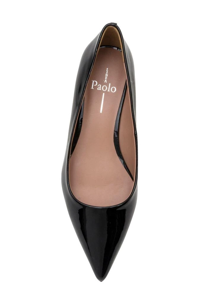 Linea Paolo Banks Patent Kitten Heel Pointed Toe Pump 4