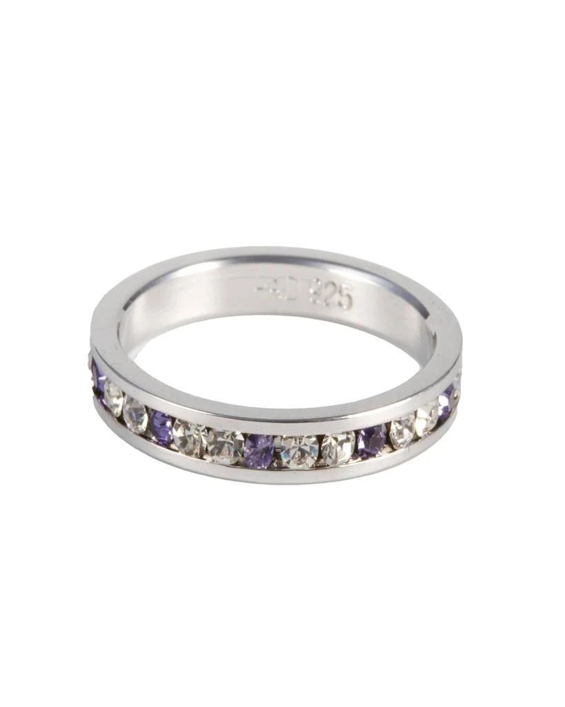 Traditions Jewelry Company Sterling Silver Alternating Crystal Eternity Ring 7