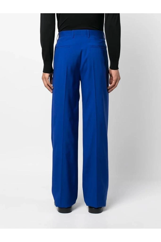 undefined Silk Blend Wool Trousers Blue 4