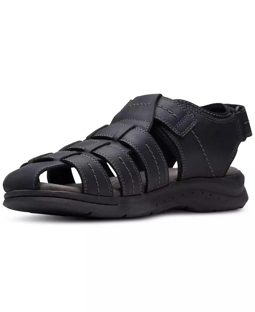Clarks Men's Walkford Fish Tumbled Leather Sandals 6