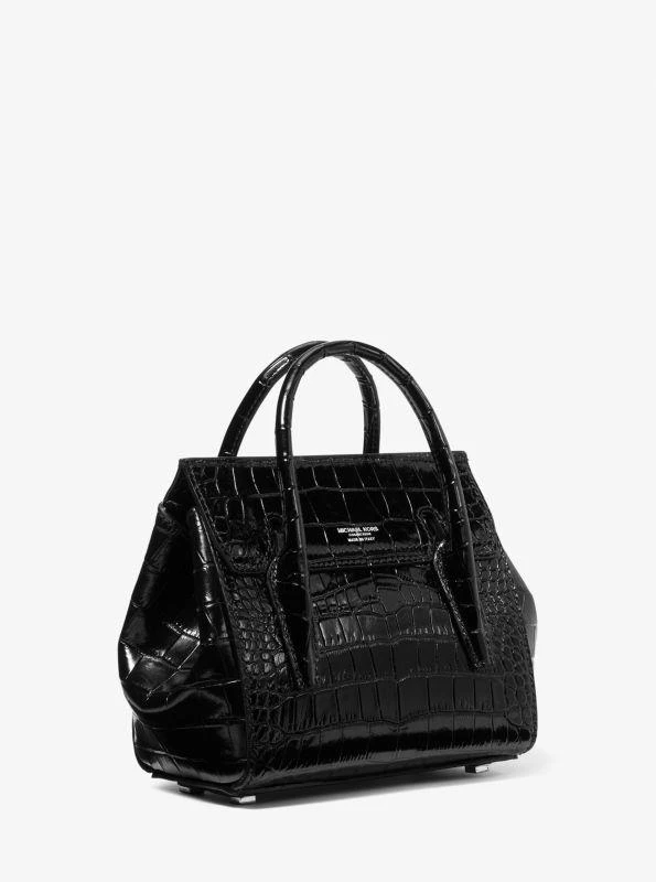 Michael Kors Campbell Mini Crocodile Embossed Leather Satchel 3