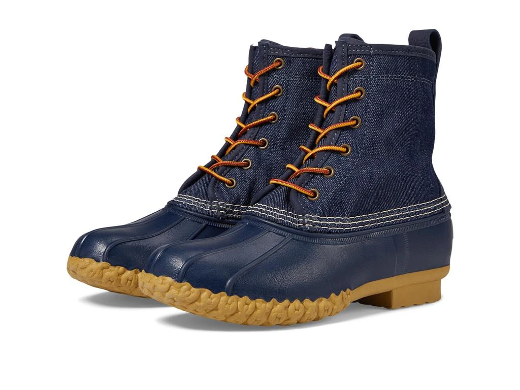 L.L.BEAN Women's L.L.Bean Bean Boot 8" Denim Insulated Flannel Lined