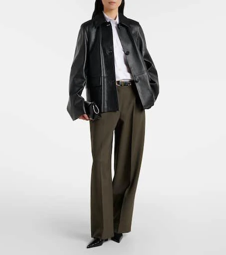 Totême Croc-effect leather wedges 3