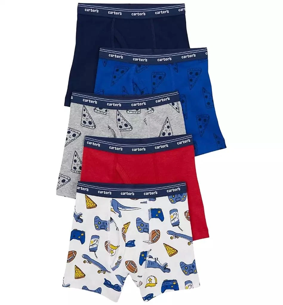 Carter
s Toddler Boys
 Printed Boxer Briefs, 5-Pack Set 6
