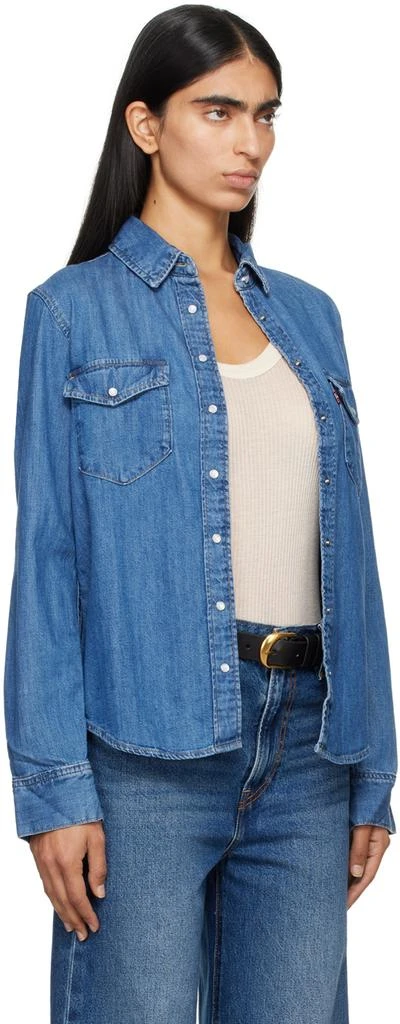 Levi's Blue Iconic Western Denim Shirt 2