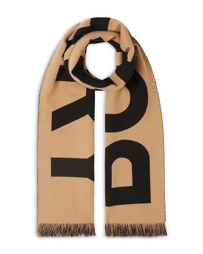 Burberry Logo Organic Wool Jacquard Scarf