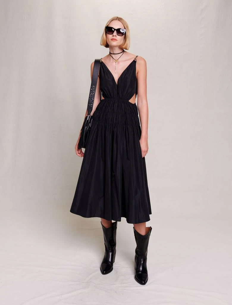 Shop Maje Woman's polyester Taffeta dress with cut-out at the waist for Fall/Winter  on Sale at BeyondStyle  Get 65% Off Maje Woman's polyester Taffeta dress  with cut-out at the waist for