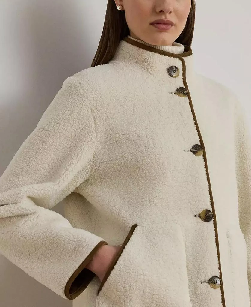 Ralph Lauren Women
s Faux-Suede-Trim Fleece Jacket 4