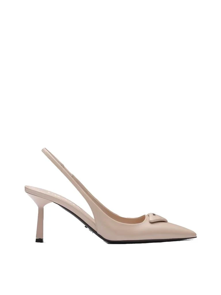 Prada Prada Brushed Leather Slingback Pumps 1
