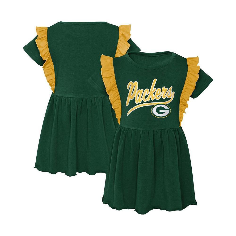 Outerstuff Little Girls Green Green Bay Packers Too Cute Tri-Blend Dress