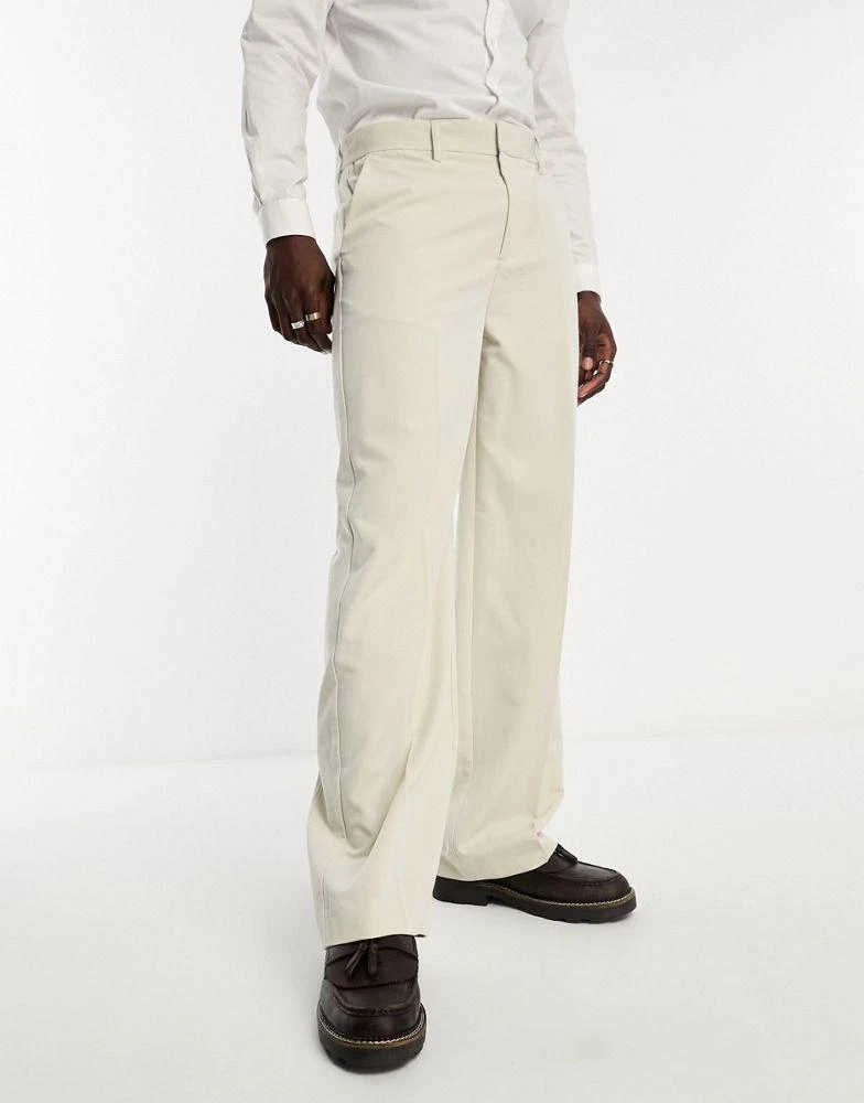 Only & Sons Only & Sons loose fit suit trousers in beige 4