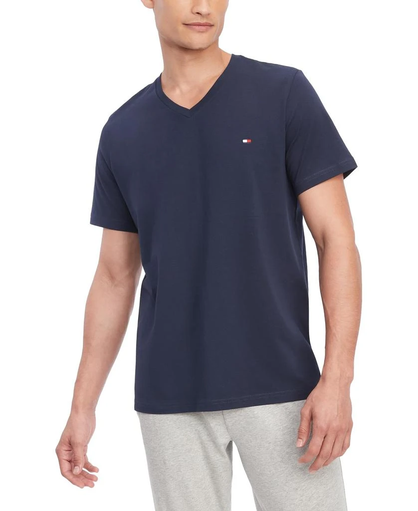 Tommy Hilfiger Tommy Hilfiger Men's Flag V Neck Tee, Dark Navy, L 1