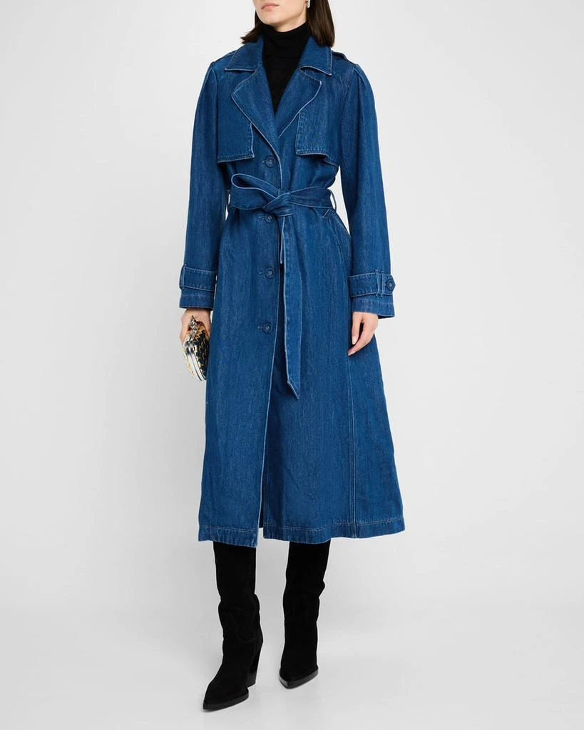 Paige Raina Denim Trench Coat 4