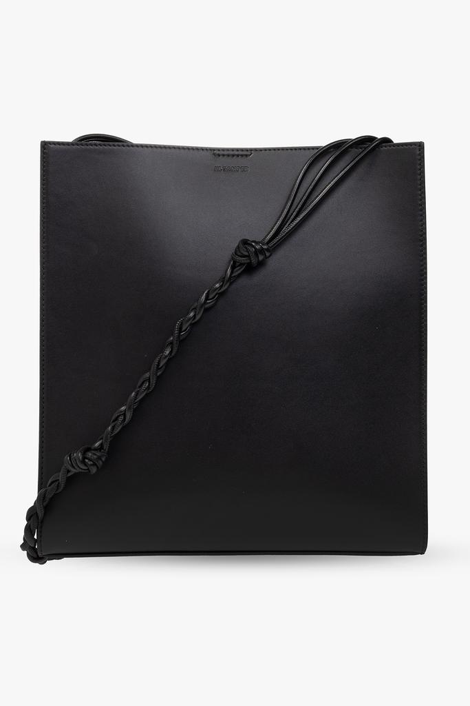 Shop Jil Sander 'Knot' Black Leather Crossbody Bag on Sale